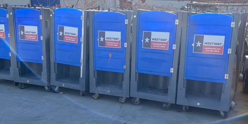 HALF UNITS standing porta potty